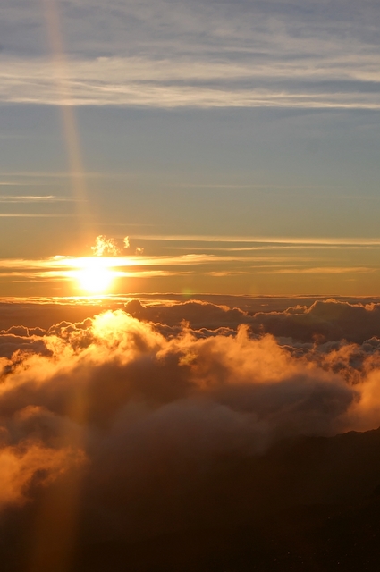 Sonnenaufgang über dem Haleakala, Maui, 26.9.2005