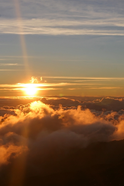 Sonnenaufgang über dem Haleakala, Maui, 26.9.2005